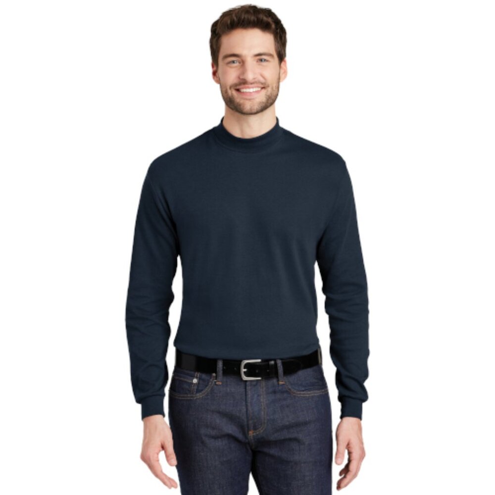 Port Authority Interlock Knit Mock Turtleneck.  K321 - Navy